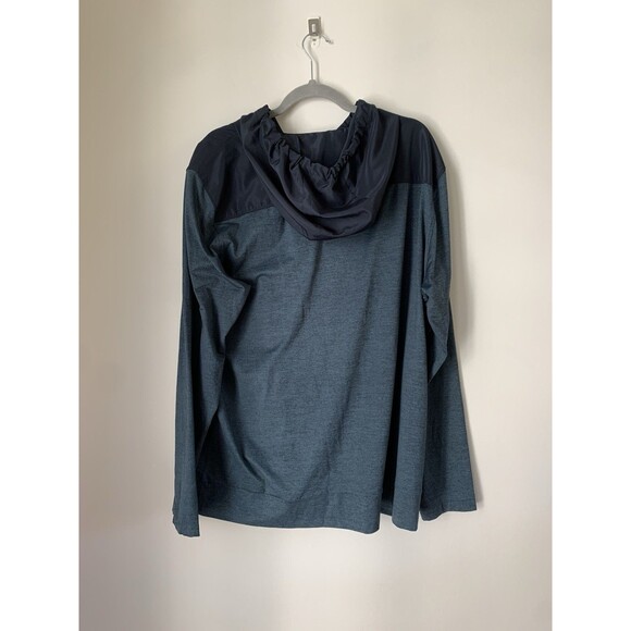 NWT All In Motion Men’s Soft Stretch Hooded Zip Up Jacket Navy Blue- Size XL - Picture 9 of 11